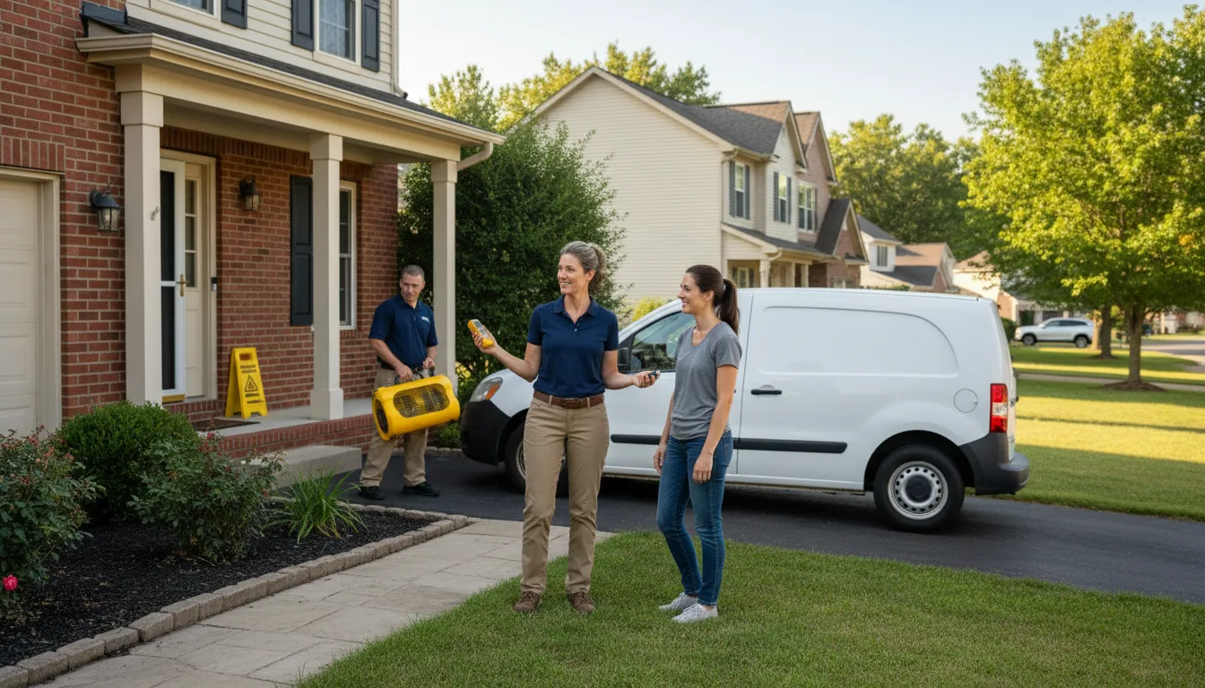 Residential water damage restoration in Clarksville, MI